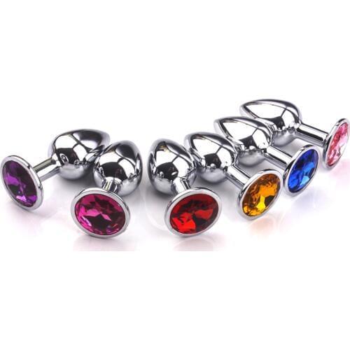 7*2.7CM Butt Plug Stainless Steel Crystal Jewelry Anal Plug Prostate Massager Anal Dilator Gay Sex Toys SM Adult Game