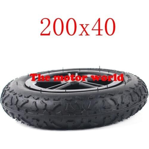Free Shipping Tire and Wheel Hub 200X40 with A Bent Angle Valve Stem Electric Bicycle Tyre Electric Scooter Motorcycle