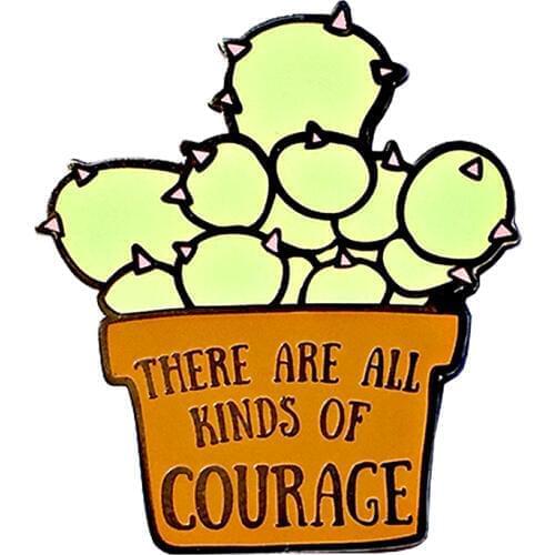 All kinds of courage brooch compassion encouragement to underdog badge elfish welfare pin subtle quote inspired
