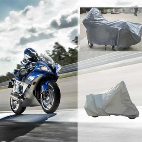 1Pc Silver Motorcycle Hood Scooters Covers Waterproof Dustproof Breathable Full Protective Anti UV Motorcycle Covers
