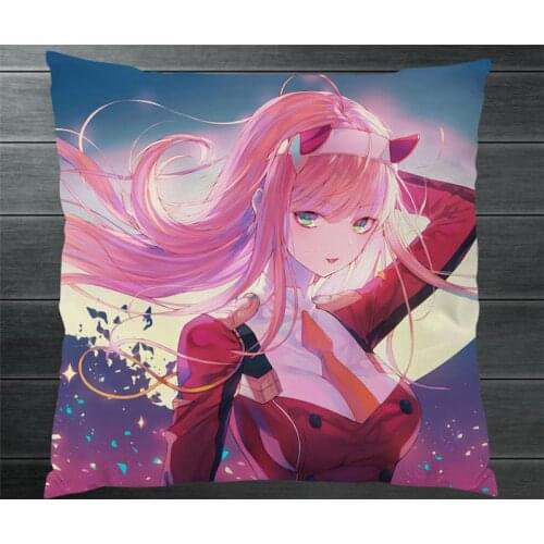 Darling in the Franxx Anime Zero Two Code 002 Two Side Pillowcases Hugging Pillow Cushion Case Cover Otaku Cosplay Gift New P10