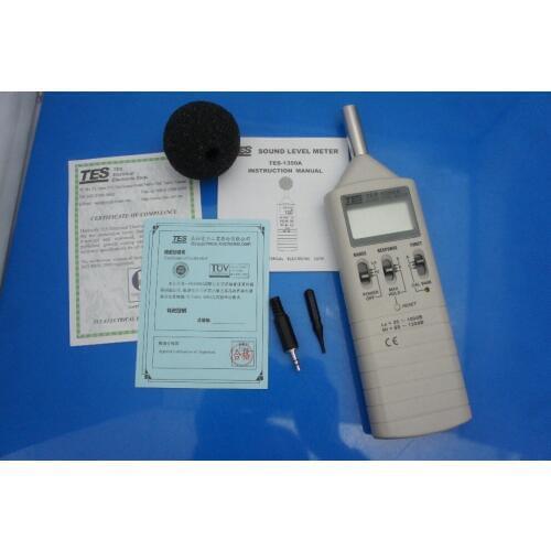 TES1350A Sound Level Meter Gauge Noise Tester (35~130 dB) with Built-in Sound Calibrator , 0.1dB Resolution Noise Test