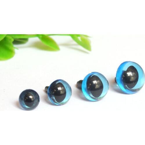 Cat Eyes/ Transparent Blue Color Amigurumi Animals Eyes/Safety Eyes /Come With Washers--80pcs