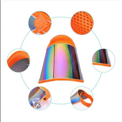 New Unisex Women Men Summer Sun Visor UV Protection Casual Transparent Empty Top Plastic Hat Sunscreen Bicycle Cap Sun Hat