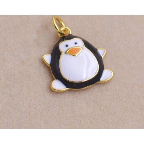 Silver Color Cute Cartoon Penguin Ainimal Charms Fit Original Bracelet Necklace DIY Jewelry Making Fashion Gift