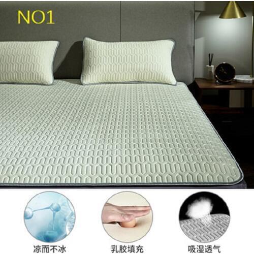 Washable Tencel latex Mat Folding soft mat 1.8m bed summer ice silk mat 1.5 meters three-piece