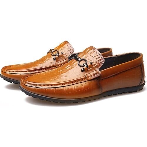 Original RH Mens Classic Modern Formal Autumn MenS Shoes MenS Casual Leather Shoes With Real Leather Shoes Lazy Driving Shoes