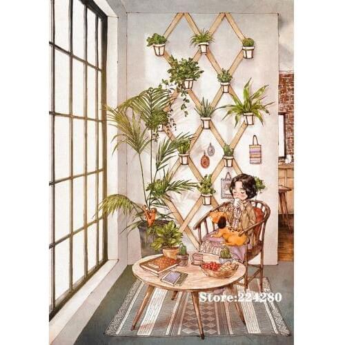 Laid back Girl, dog, set Needlework Cross stitch 14CT Unprinted Embroidery kits Arts Cross-Stitching,DIY Handmade Home Decor