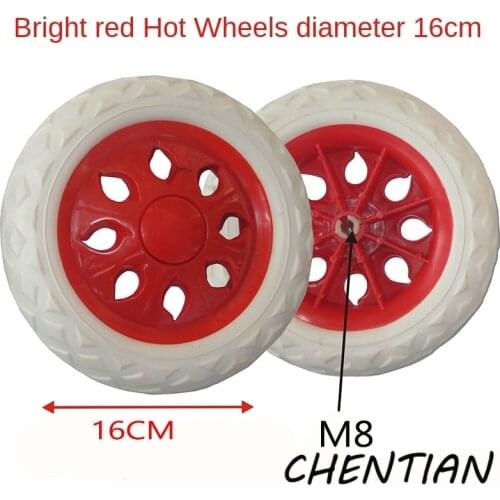 New Hot 2Pcs Shopping Cart Wheels 5 Inch Dia Travelling Trolley Caster Replacement Rubber Foaming Black