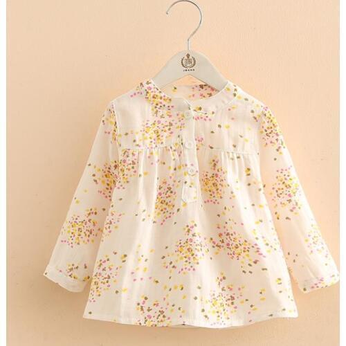 Girls Clothing 2018 Spring Summer New Girl Printed Cotton Shirt Baby Girls Tops Casual Blouse For Girls Children Teen Clothes