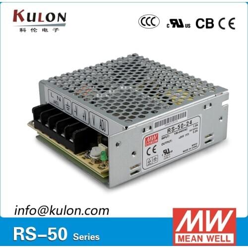 Original Mean Well RS-50-24 miniature size 24v ac/dc Power Unit 50W 2.2A meanwell Power Supply