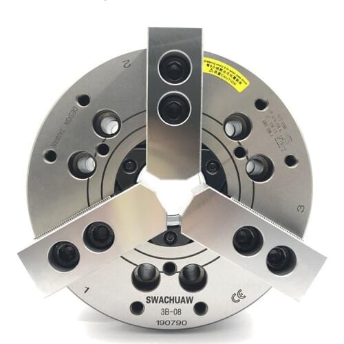 Hollow three-jaw hydraulic chuck, 3B-10 (Flange A8)