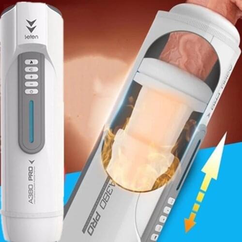 A380 Piston Automatic Telescopic Masturbator Heating Vagina Thrusting Moaning Male Masturbation Sex Toys For Men Erotic Shop