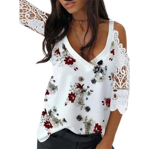 Casual Lady T-Shirt Sexy V Neck Off Shoulder Polyester Women Tshirt Plus Size Half Sleeve Printing T Shirt Summer Top Tee