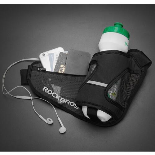 ROCKBROS Water Bottle Belt Bag Reflective Climbing Sport Bags Softback Hiking Camping Cycling Travel Fitness Running Waist Bag