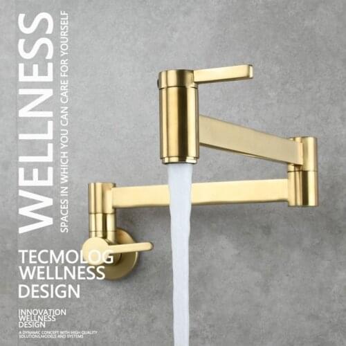 Folding two-handle switch faucet Kitchen sink faucet into the wall single cold faucet sink sink fauce