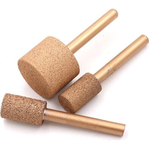 12-25mm Brazing Diamond Burr Grinding Engraving Bit 6mm Shank Drill Coarse/Fine