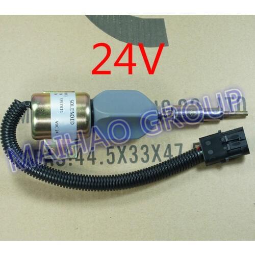 High Quality Fuel Shutdown Solenoid Valve Shut off Stop 3357411 3 pin For Cummins VW Ford 24V