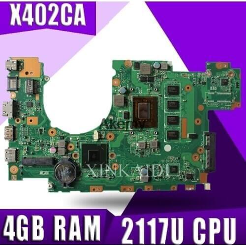 X402CA X502CA Laptop motherboard for ASUS X502C X402C F502C F402C Mainboard for laptop with 4 g RAM 2117U CPU Tests 100% OK