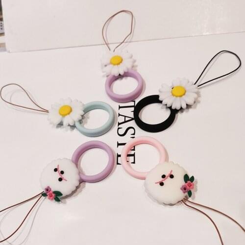 Mobile phone Case lanyard ring buckle pendant pendant mobile phone case buckle short ring rope ring buckle rope silicone ring
