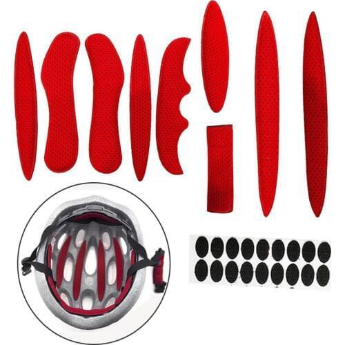 1 set Cycling Helmet Pads Sealed Sponge Bicycle Electric Motorcycle Riding Helmet Velcro Lining Sponge Protection Inner Pads