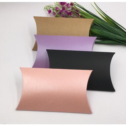 24Pcs/Lot 12.5x7.5x2cm Colorful Pillow Pouch Design Paper Box For Chocolate Macaron Cake Handmade Soap Gift Packing Storage Box