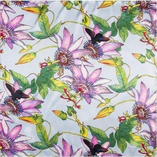 60cm * 60cm 2018 High Quality Silk Satin Scarves Shawl twill Flower bee silk classic Scarves Shawl