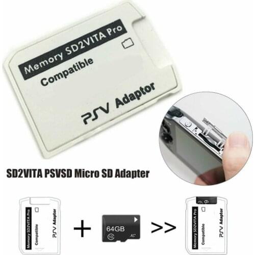 V5.0 SD2VITA PSVSD Pro Adapter for PS Vita Henkaku 3.60 Micro SD Memory Card Support uo to 256GB MicroSD Memory /TF Card