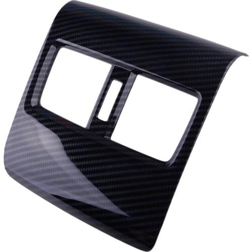 Car Carbon Fiber Style ABS Plastic Rear Seat Armrest Box Air Outlet Cover Fit For Honda Accord 2018 2019 2020