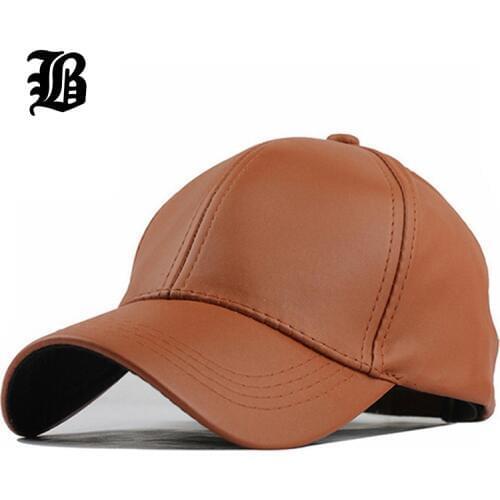 [FLB] Wholesale New Winter PU Leather Caps Baseball Cap Biker Trucker casquette Snapback Hats For Men Women Hats And Caps F238