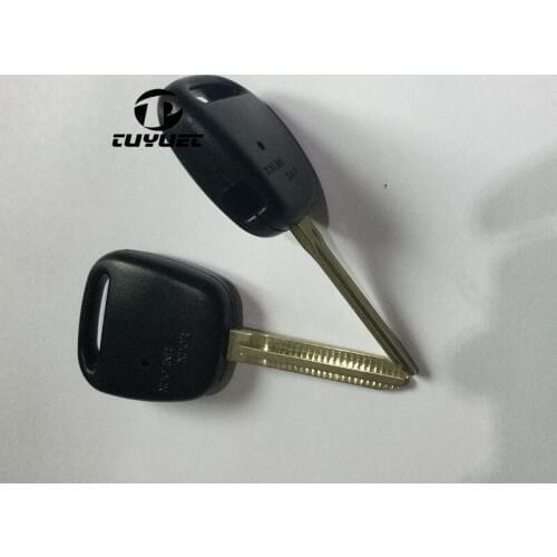 Remote Fob Case Replacement Car Key Shell With 1 Hole One Button On Side Of Plastic Cover With TOY43 Blade For Toyota