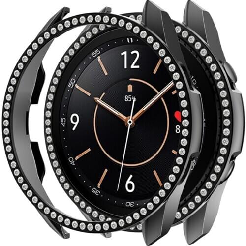 Galaxy watch 3 45mm 41mm case Bling Diamond Plated PC Shell for samsung galaxy watch 3 case 45mm 41mm Protective Cover Bumper