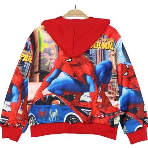 SpiderMan Kids Sportswear Clothes Boys Girls Jackets Children Hooded Windbreaker Infant Hoodies Toddler Baby Coat For Kids 2-8y