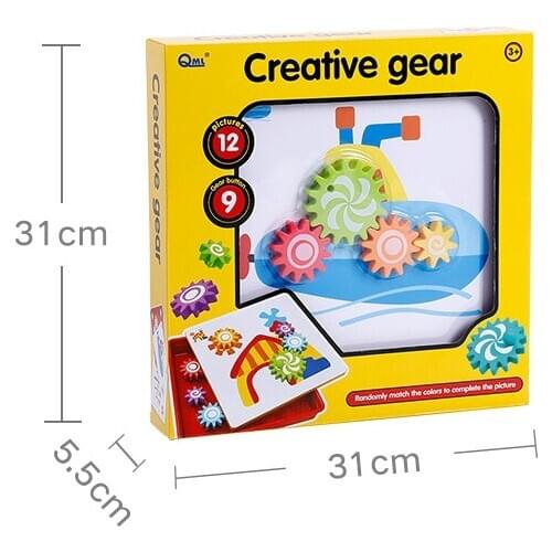 Childrens educational toys Creative Mosaic rotating gear Nail Kit Art Kids 3D Puzzles Toys gift For baby Children funny toys