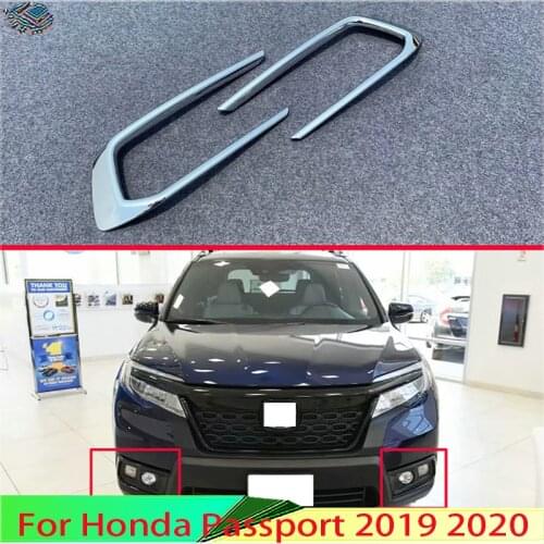 For Honda Passport 2019 2020 Car Accessories ABS Chrome Front Fog Light Lamp Cover Trim Molding Bezel Garnish Sticker