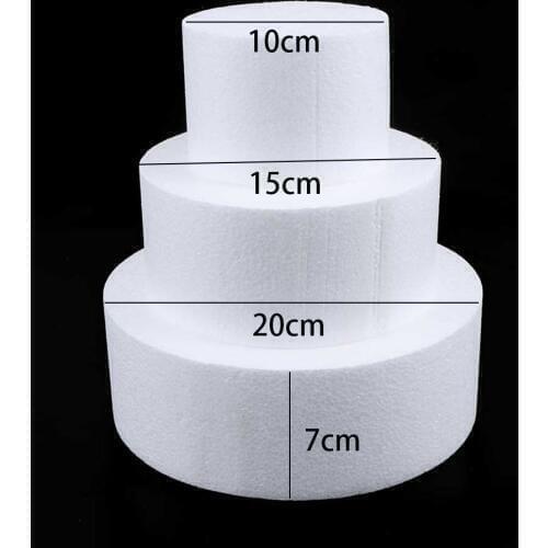 HOT!!!Kitchen Accessories Cake Dummy Modelling Sugar craft Party DIY Model Cake Round Foam Mould Polystyrene Changed Good Pack