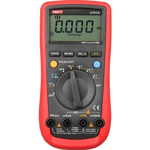 UNI-T Digital Multimeter UT61A UT61B Ohm Volt Amp Voltage Tester Continuity Test Meter Electrician Repair Instrument Tools