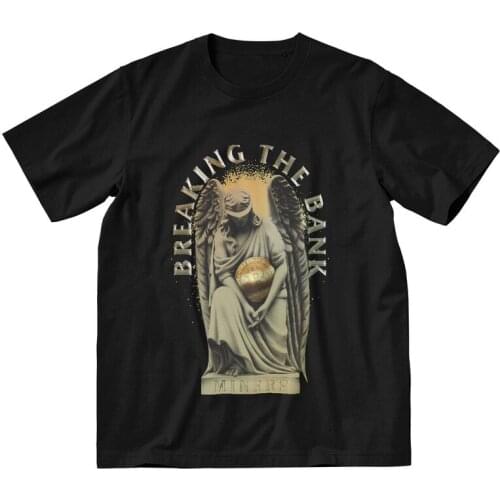 Breaking The Bank T Shirt Mens Cotton Printed T-shirt Novelty Tshirt Short Sleeve Cryptocurrency Bitcoin Crypto Tee Tops Gift