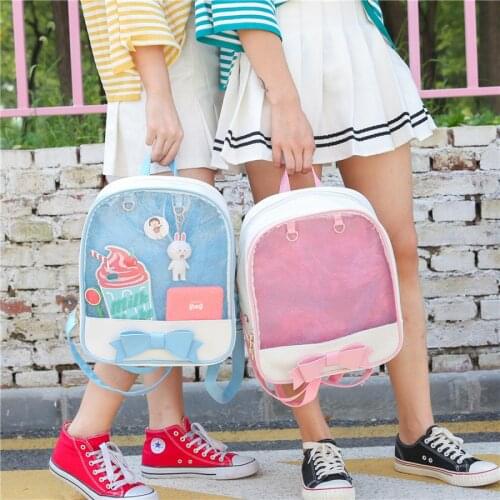 Tie Cute Bags Shoulders Bag Itabag Transparent Jelly Candy Clear Bow Fashion Lovely