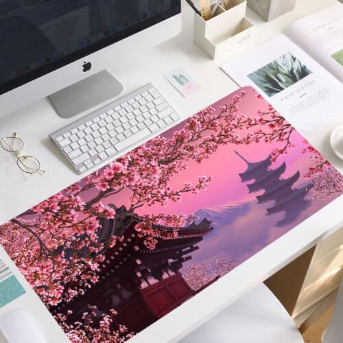 Flower Pad Large Black Gaming Mouse Pad Floral Mousepad Gamer 900x400mm Rubber Keyboard mouse pad laptop mouse pad non-skid mat