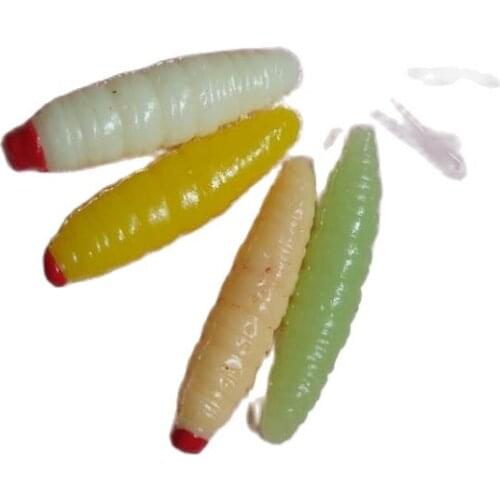 Artificial bait fishing lure 4colors soft bread bug bionic grubs trout lure soft bait all for fishing 5pcs