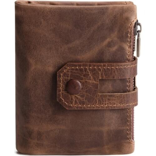 Real Leather Wallet Men Organizer Wallets Passport Card Holder Cowhide Short Mens Wallet Purse With Coin Pocket Driver License