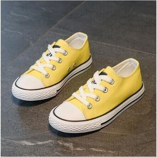 New Classic Children Canvas Shoes Girls Boys Candy Sneakers Tendon Sole Casual Shoes Solid Color Chaussures Garcon Enfant