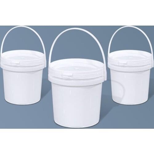 1000ML Round Plastic bucket with Lid food grade container for Honey water cream cereals storage pail 10PCS/lot