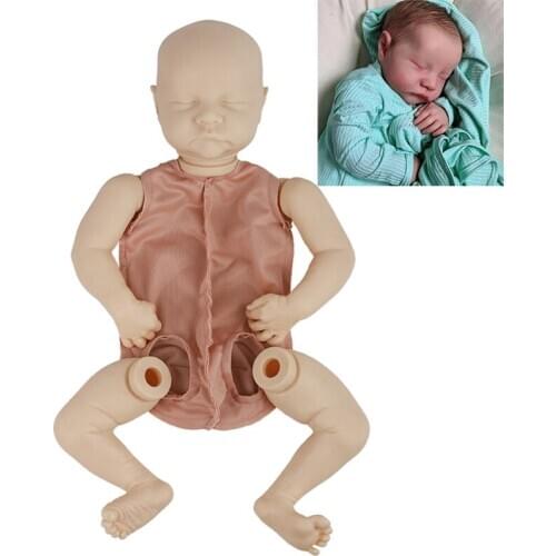 20 Inches Newborn Reborn Baby Levi Bebe Reborn Doll Lifelike Vinyl Unpainted Unfinished Doll Parts DIY Blank Doll Kit For Baby