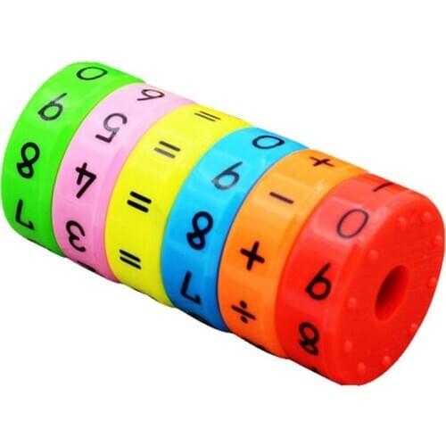 6 Pieces Math Numbers Magnetic Montessori Kids Preschool Educational Plastic Toys For Children DIY Assembling Puzzles Boys Girls