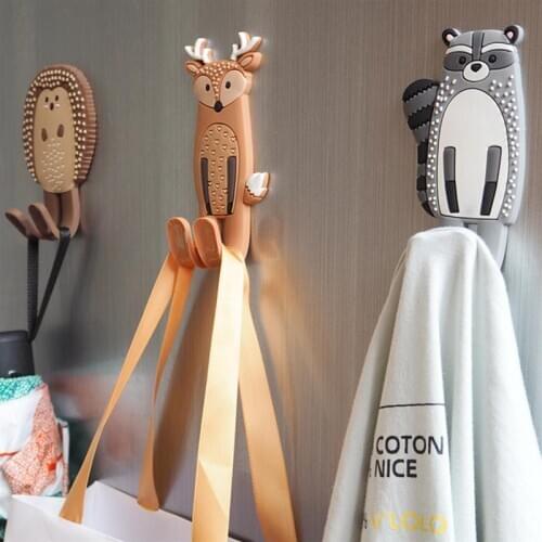 Cute Magnetic Hooks Removable Fridge Sticker Refrigerator Message Magnet Coat Hanger Key Holder Storage Hook