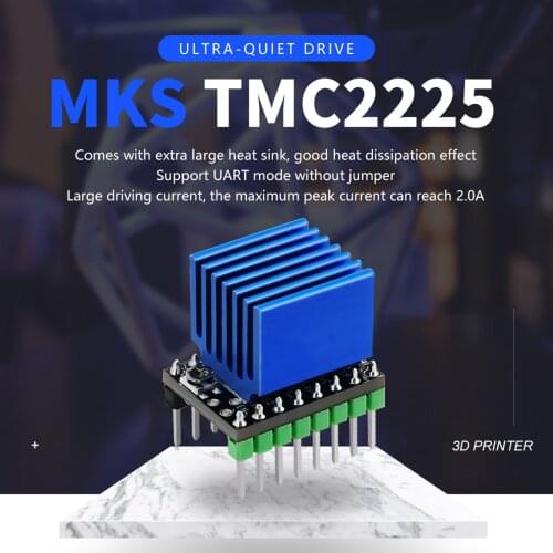 TMC2225 Stepper Motor Driver Module with Heat Sink Support UART Mode for 3D Printer