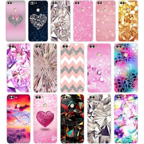 26AA Crystal Diamond design Soft TPU Case Cover For Huawei Honor P Smart 2018 2019 Y6 Prime 2018 Nova 2i 3i View 10