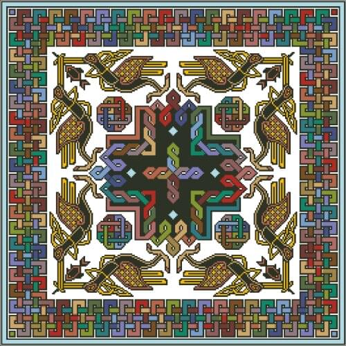 On the side of the lock 58-58 Cross Stitch Set Cross-stitch Kit Embroidery Needlework Craft Packages Cotton Fabric Floss